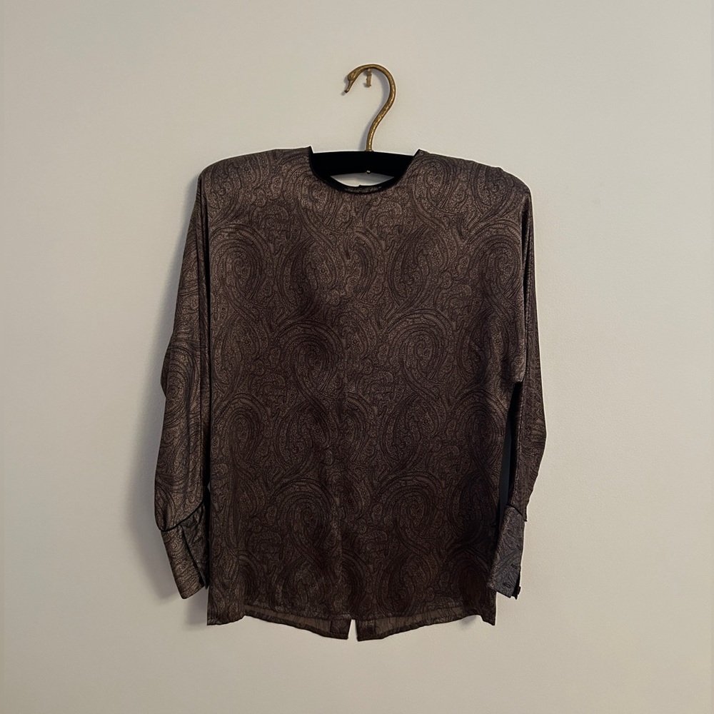 Vintage silk paisley blouse
